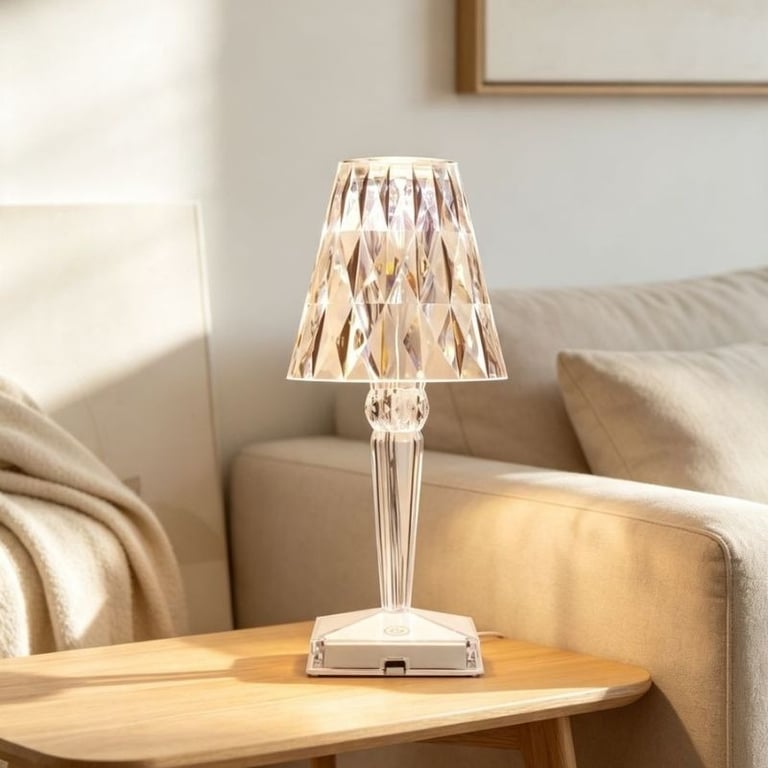 Luminária LED Recarregável De Mesa Com Controle Remoto