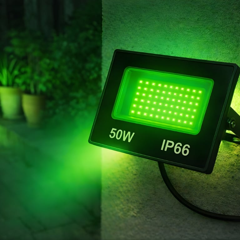 Refletor Led 50W Verde IP66