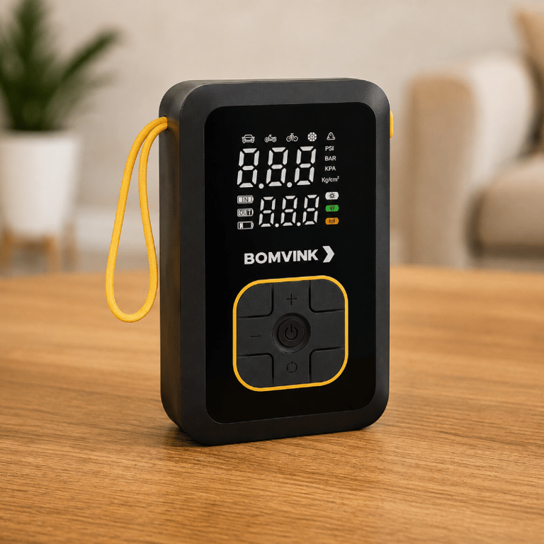 Bomba de Ar Portátil com Função de Lanterna LED 