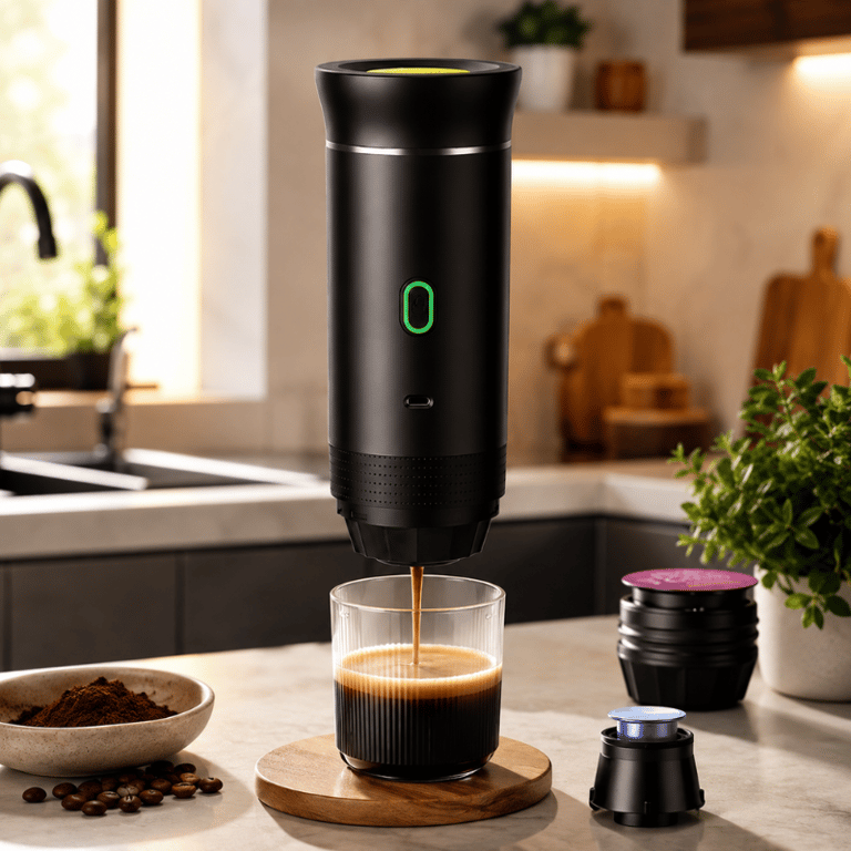 Máquina De Café Expresso Portátil Elétrica Recarregável Cafeteira Compacta Para Viagens Trabalho Casa Escritório Preparo Rápido E Prático