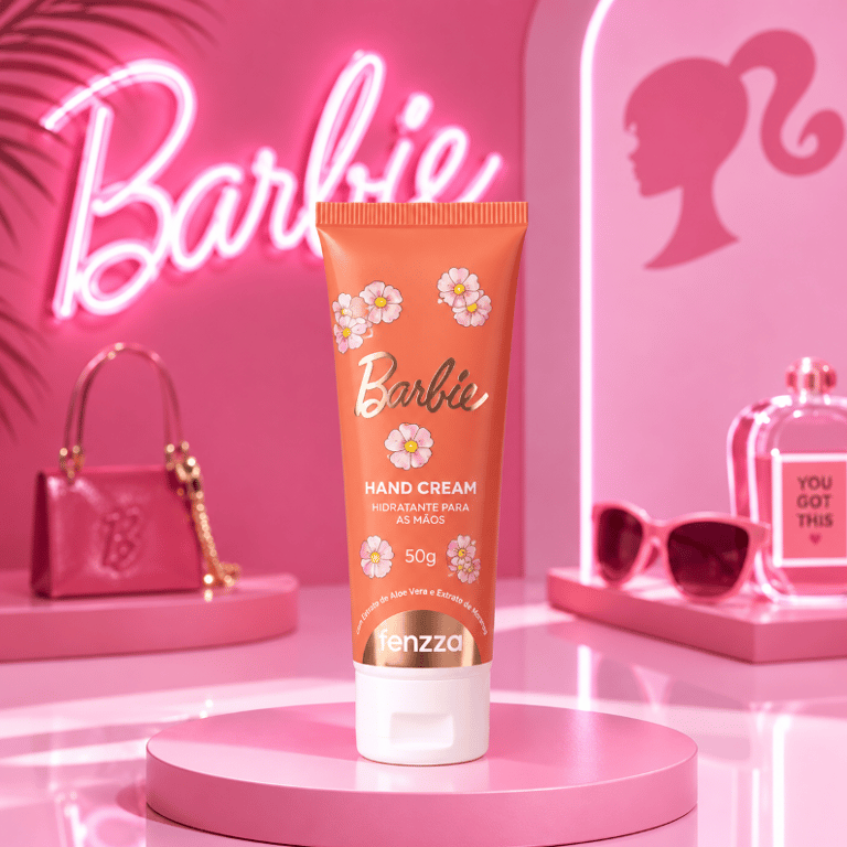 ﻿Creme Hidratante Para Mãos Hand Cream Barbie Fenzza 50g