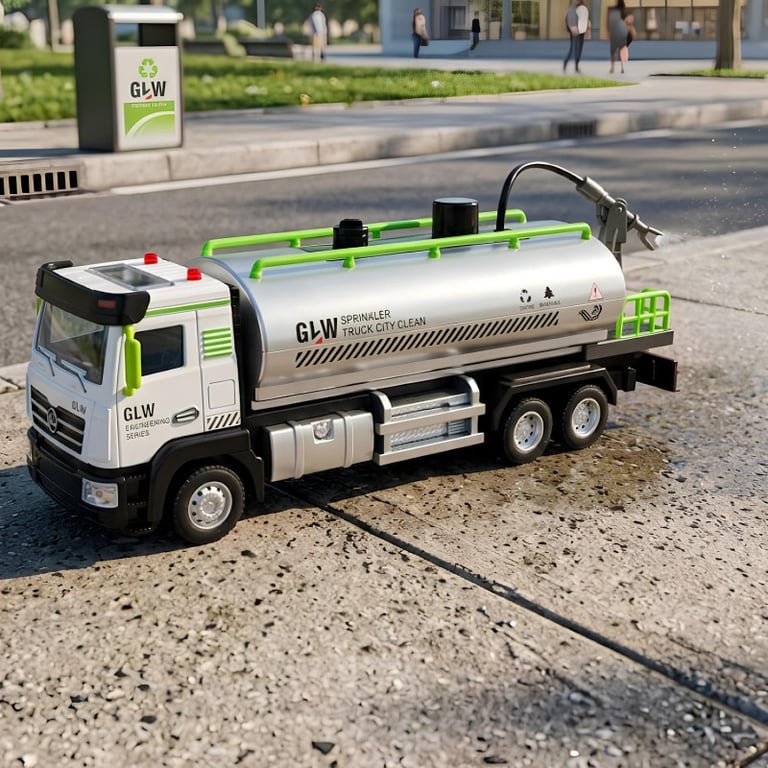 Caminhão Pipa Com Spray De Água Som Luz E Fricção GLW