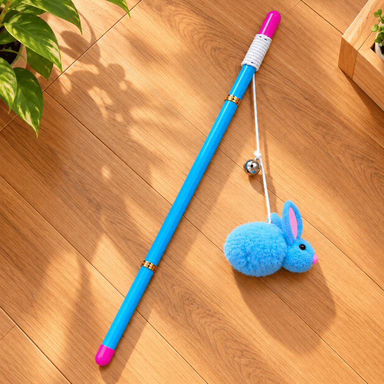Varinha De Coelho Para Gatos Brinquedo Interativo