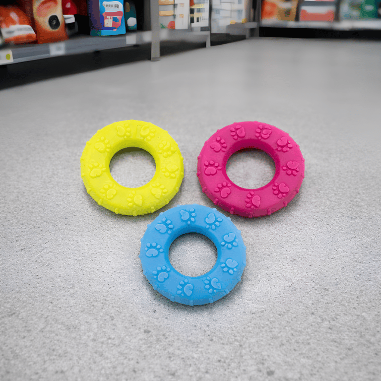 Brinquedo Pet Rosquinhas Coloridas Para Cães