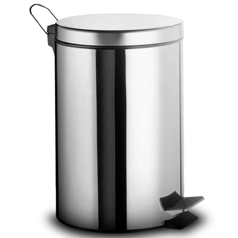 Lixeira de Aço Inox Com Pedal E Balde Plástico