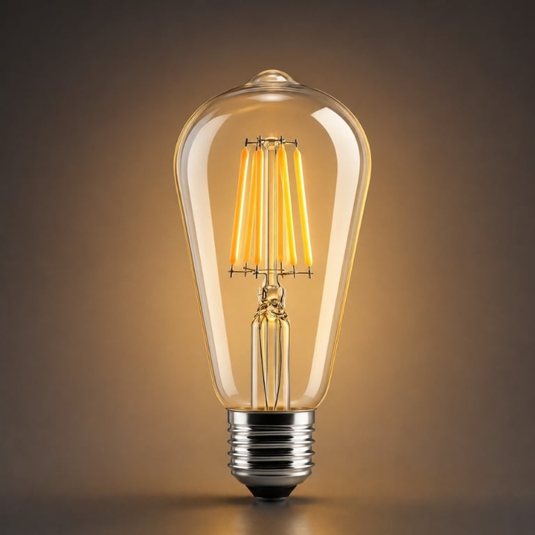 Lâmpada de Led Filamento Âmbar 4w Branco Quente 