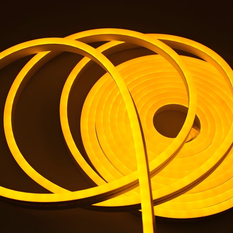 Fita Led Mangueira Dourado 12V