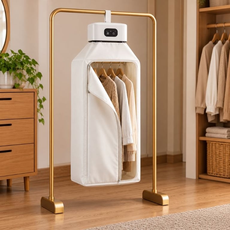 Secadora de Roupas Portátil Elétrica Dobrável Bivolt Branca