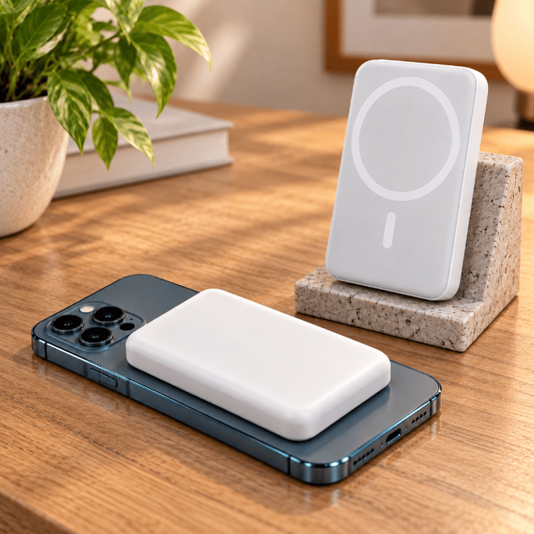 PowerBank Sem Fio 10000mAh Magnético 20W com Carregamento por Indução USBC Bidirecional e Proteção contra Sobrecarga