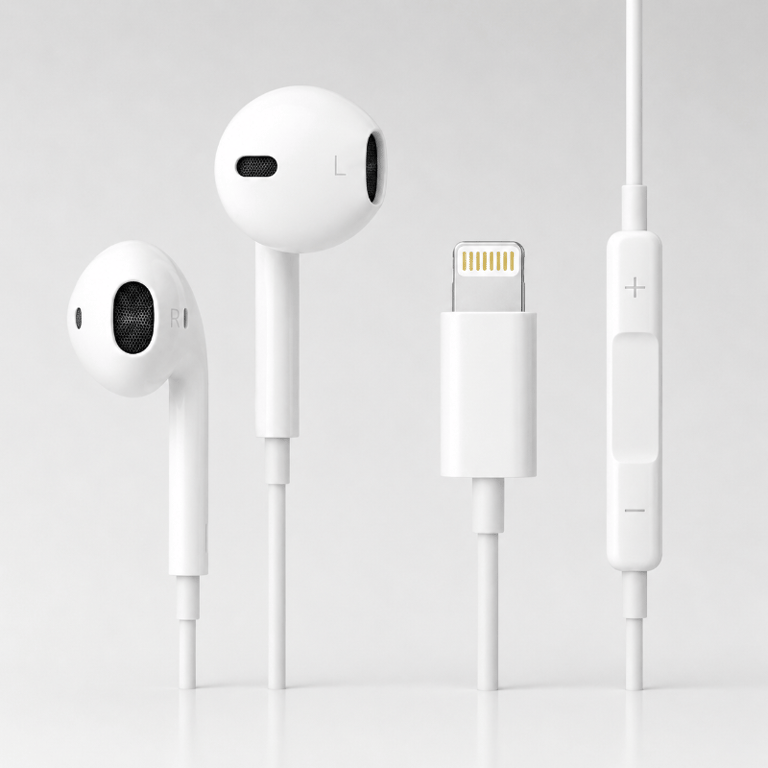 Fone De Ouvido Lightning Para iPhone Com Microfone Controle De Volume Áudio Estéreo Compatível iOS