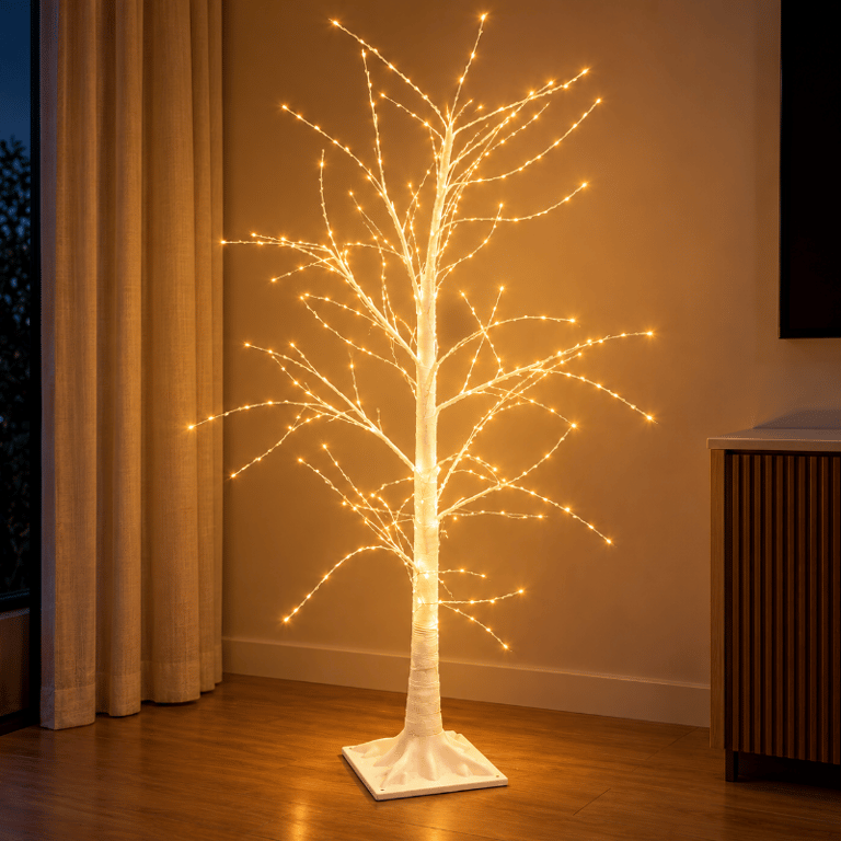 Árvore Iluminada de LED Branco Quente 1 50m Bivolt  Tomada 20A