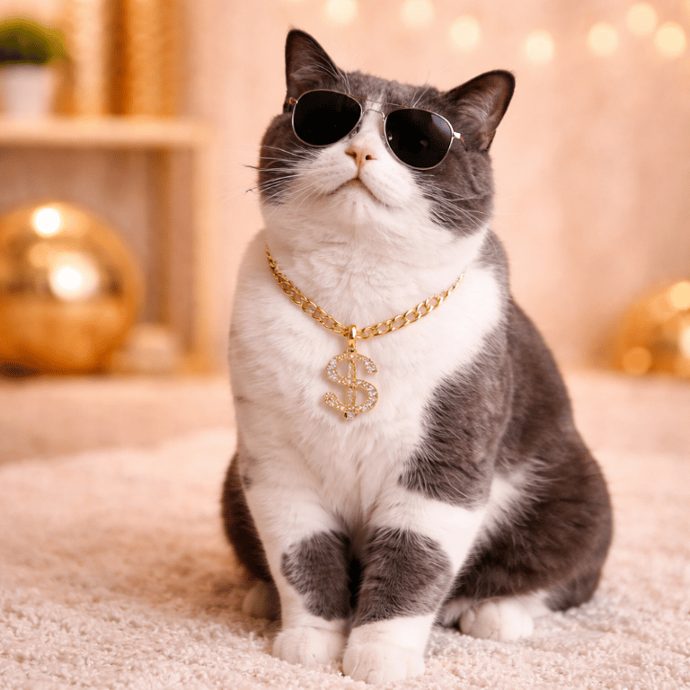 Colar Pet Com Pingente Dourado Estilo Luxo Tamanhos M e G