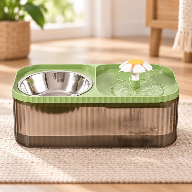 Comedouro Com Fonte De Água Para Cães E Gatos