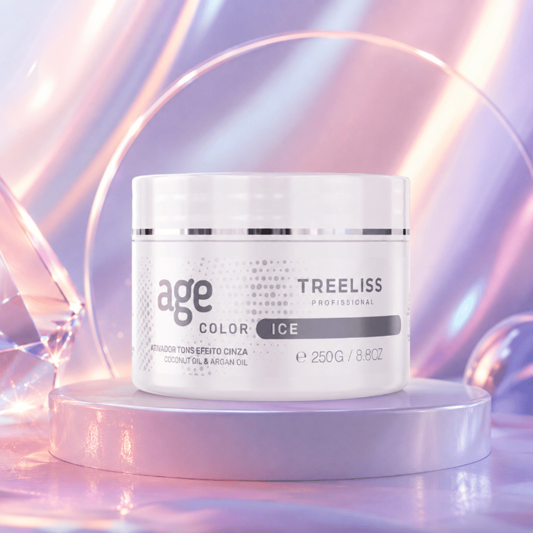 Máscara Matizadora Ativador de Tons Efeito Cinza Age Color Ice Treeliss 250g