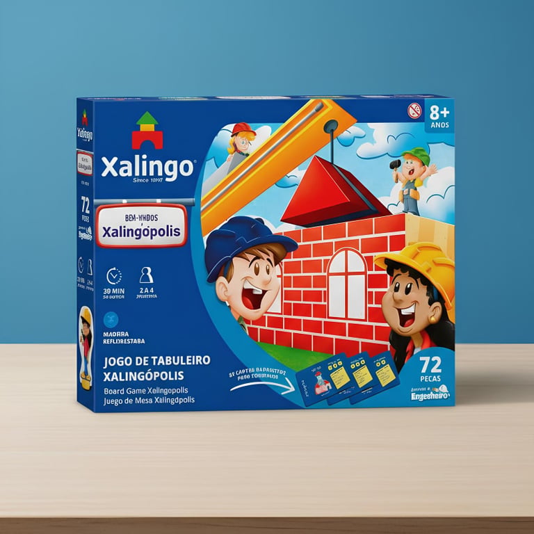 Jogo De Tabuleiro Xalingópolis 72 Peças Brincando De Engenheiro