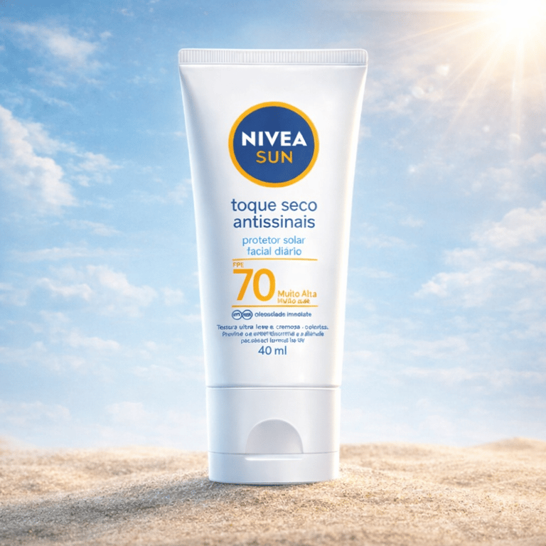 Protetor Solar Facial Toque Seco Antissinais FPS 70 NIVEA Sun 40ml