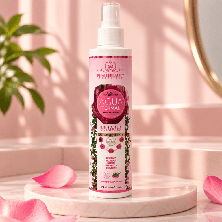 Água Termal Rosa Mosqueta Remineralizante Phállebeauty 190ml