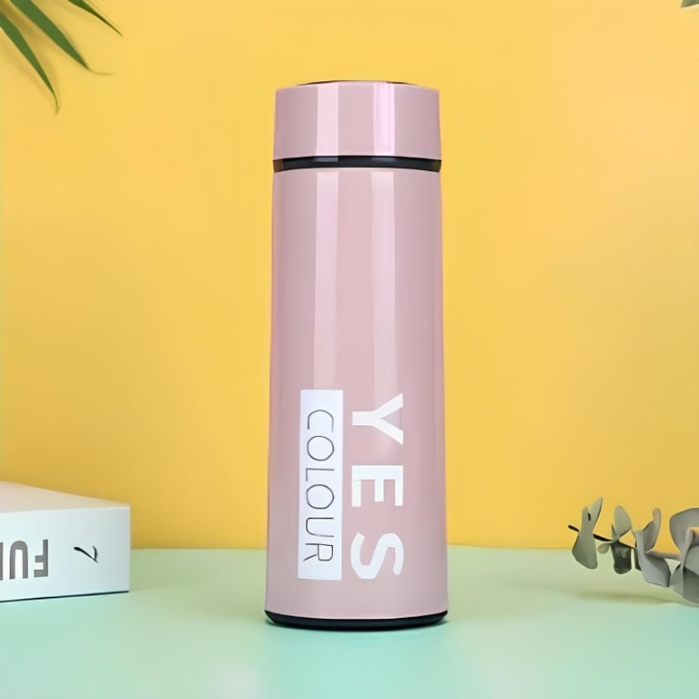 Garrafa De Vidro 450ml Com Isolamento A Vácuo E Design Slim