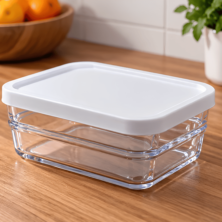Pote Hermético Retangular de 560 ml com Tampa e Design Transparente para Armazenar e Organizar Alimentos