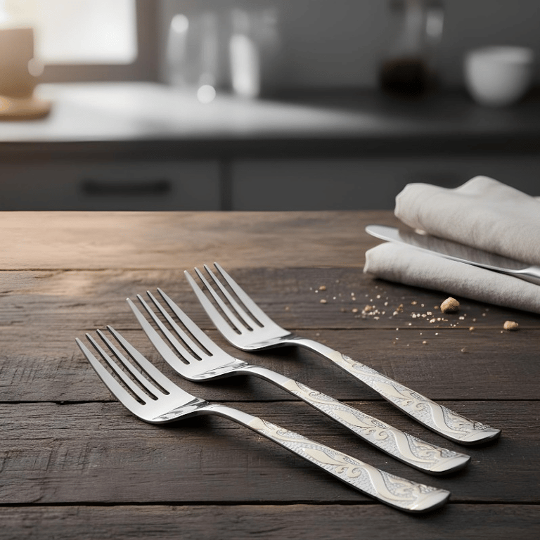 Kit Garfo Sobremesa Inox 6 Peças