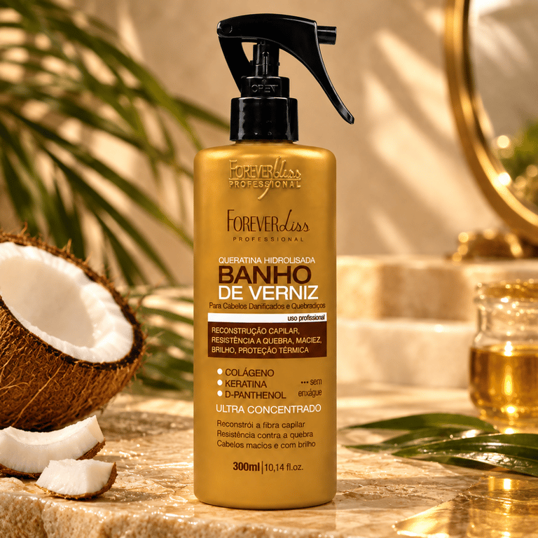 Queratina Hidrolisada Banho de Verniz Forever Liss 300ml