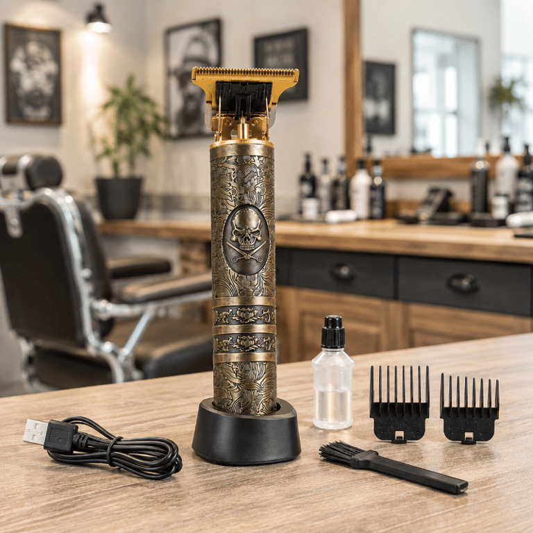 Máquina de Cortar Cabelo  Recarregável para Corte e Acabamento