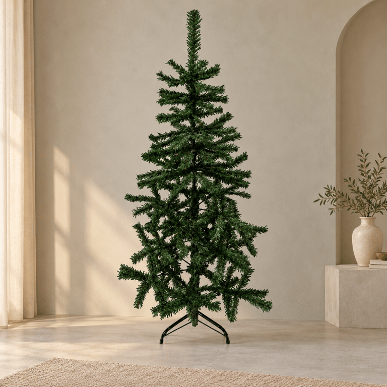 Árvore De Natal Verde 210 Centímetros Com Galhos Para Decorar E Enfeitar