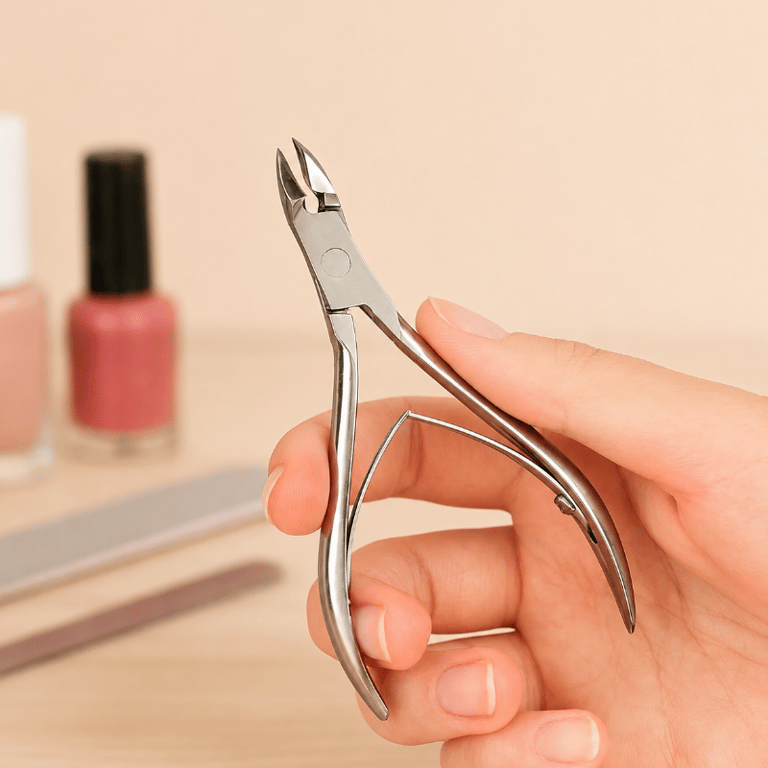 Alicate Para Cutículas Profissional em Aço Inox com Mola Corte Preciso e Design Ergonômico