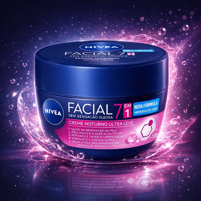Creme Facial Noturno Ultraleve 7 em 1 NIVEA 100g