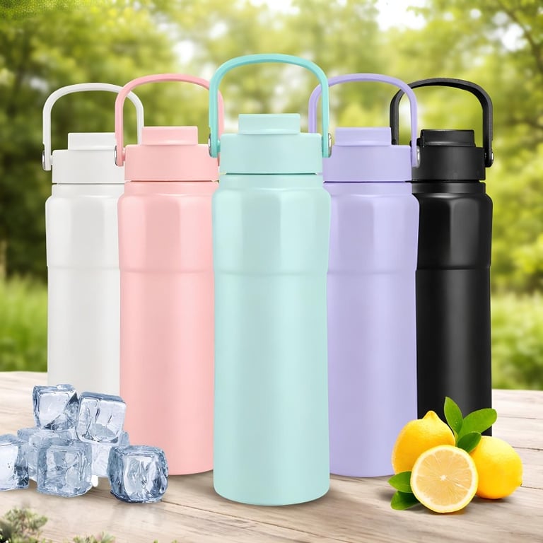 Garrafa Térmica 750ml Em Aço Inox Com Alça Portátil