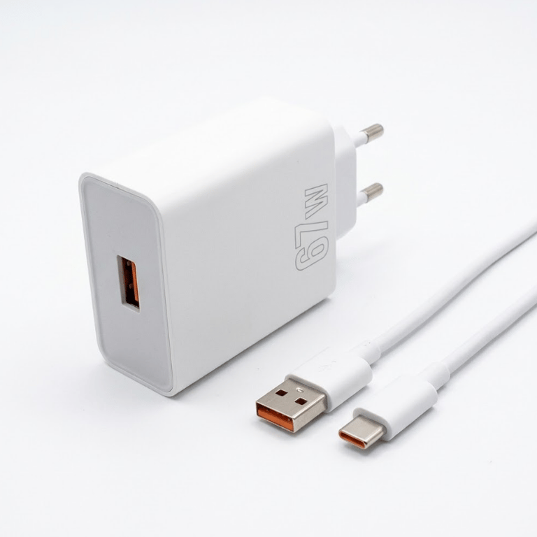 Carregador Turbo 67W 1 Porta USB com Cabo Tipo-C