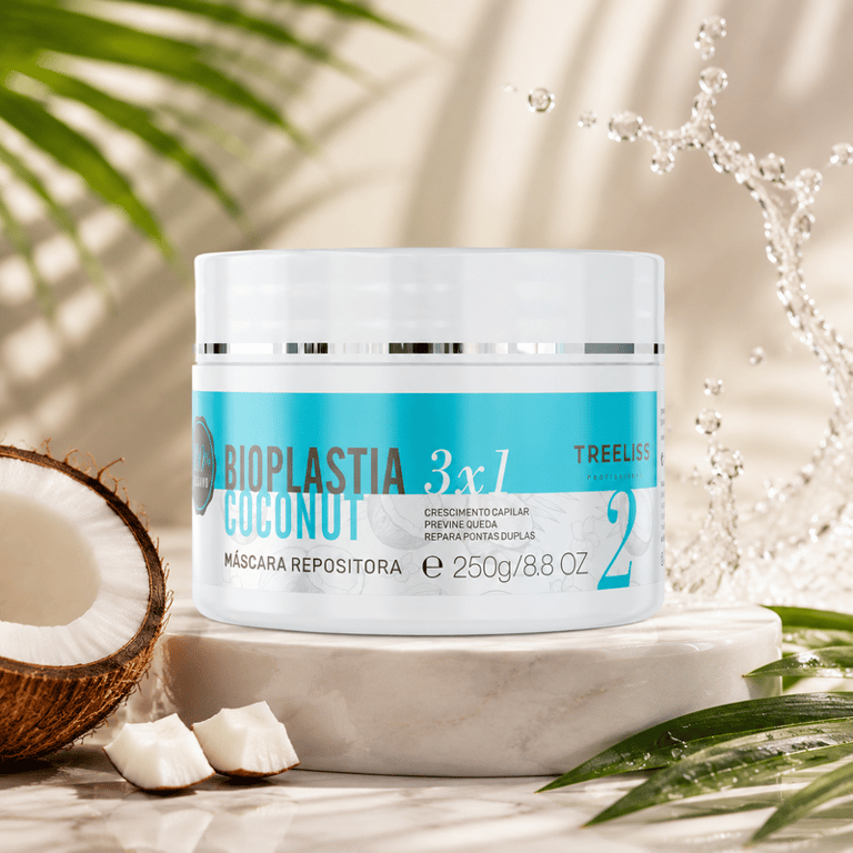 Máscara Capilar Repositora Bioplastia Coconut Treeliss 250g