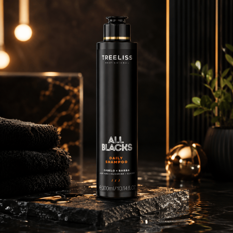  Shampoo Daily Cabelo e Barba All Blacks Treeliss 300ml