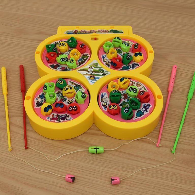 Jogo Pega Peixe Magnético 4 Em 1 Pescaria Maluca Multijogador