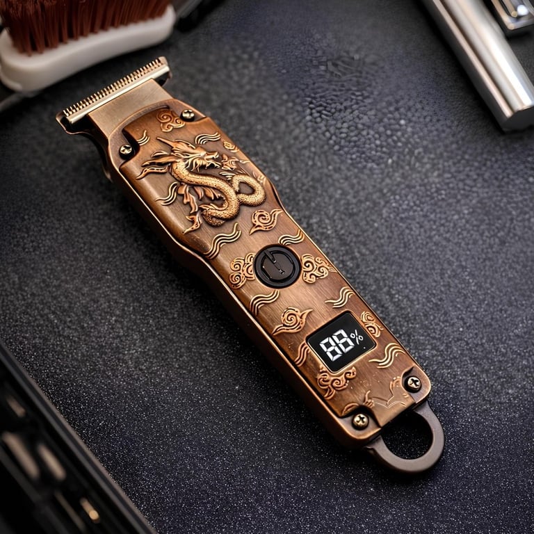 Máquina Profissional de Acabamento Dragão Gold com Display LED e Carregamento USB-C