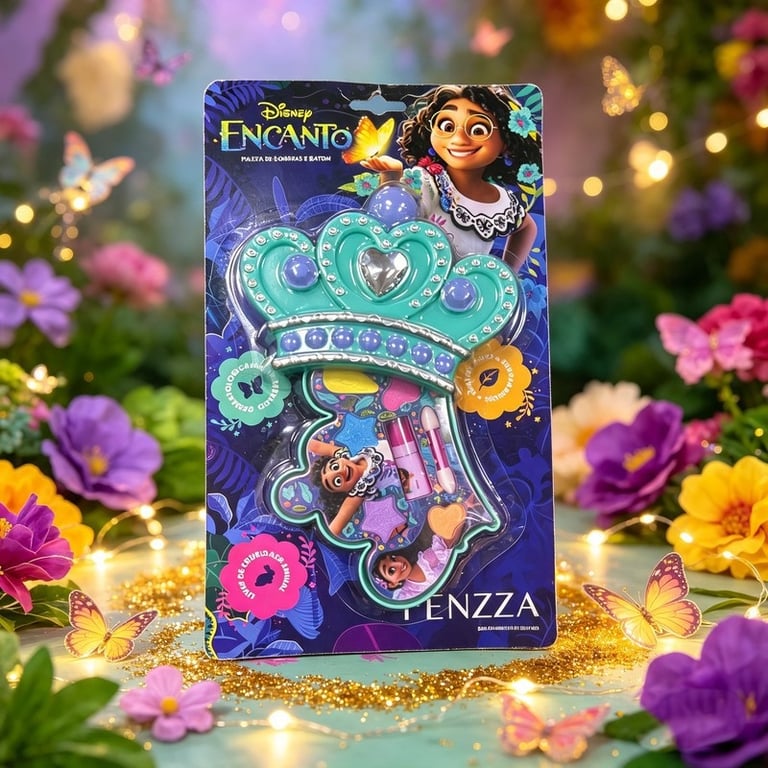 Paleta De Sombras e Batom Coroa Encantada Encanto Disney Fenzza