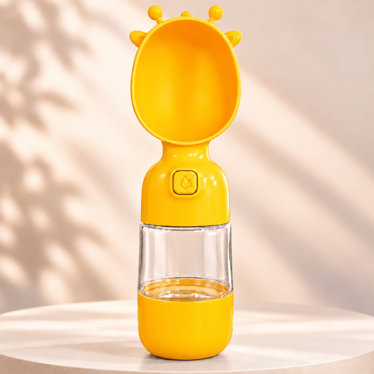 Garrafa Bebedouro Com Comedouro Portátil Para Pets