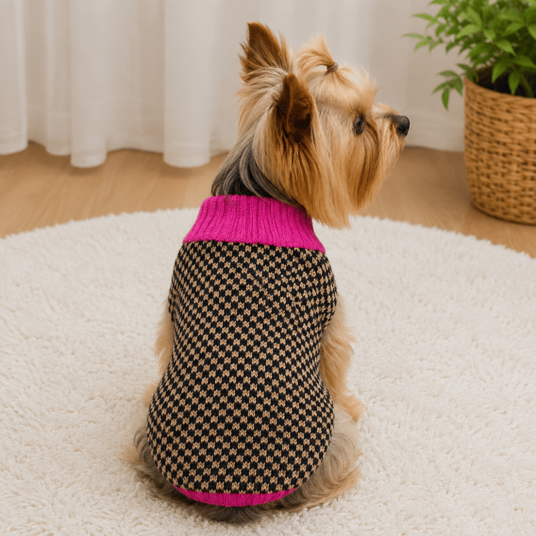 Roupa De Tricô Tamanho P Para Cachorros E Gatos Porte Pequeno