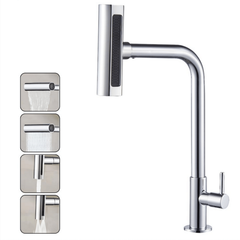 Torneira Monocomando Para Cozinha Giratória Misturador Cromada