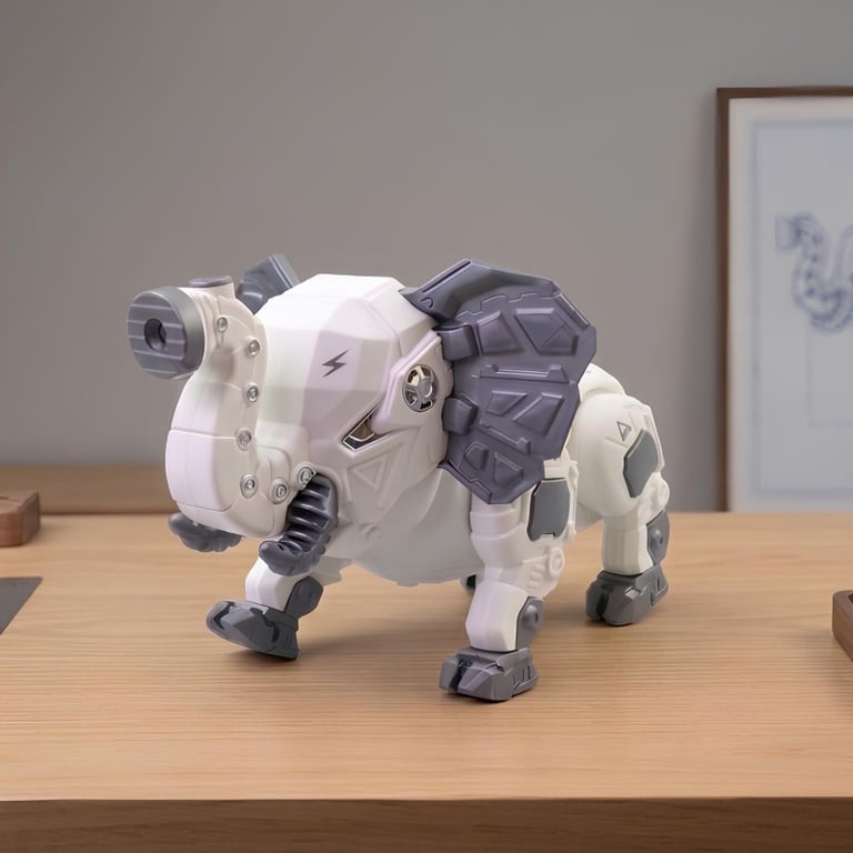 Brinquedo Robô Elefante Interativo Recarregável Com Fumaça Luz E Som