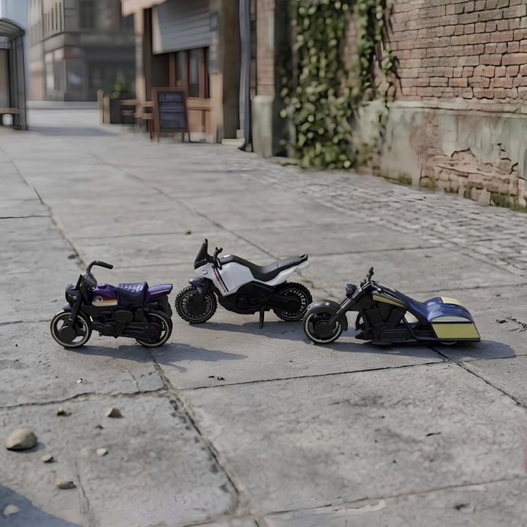 Kit Miniaturas 8 Motos De Metal Edição Classics 