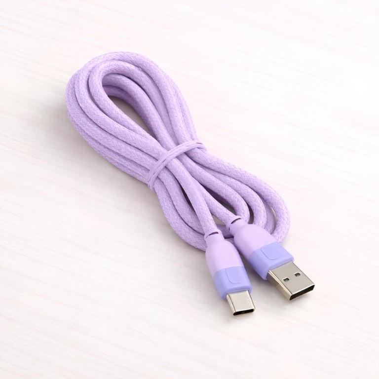 Cabo De Carregamento Rápido Usb Tipo C Reforçado Colorido
