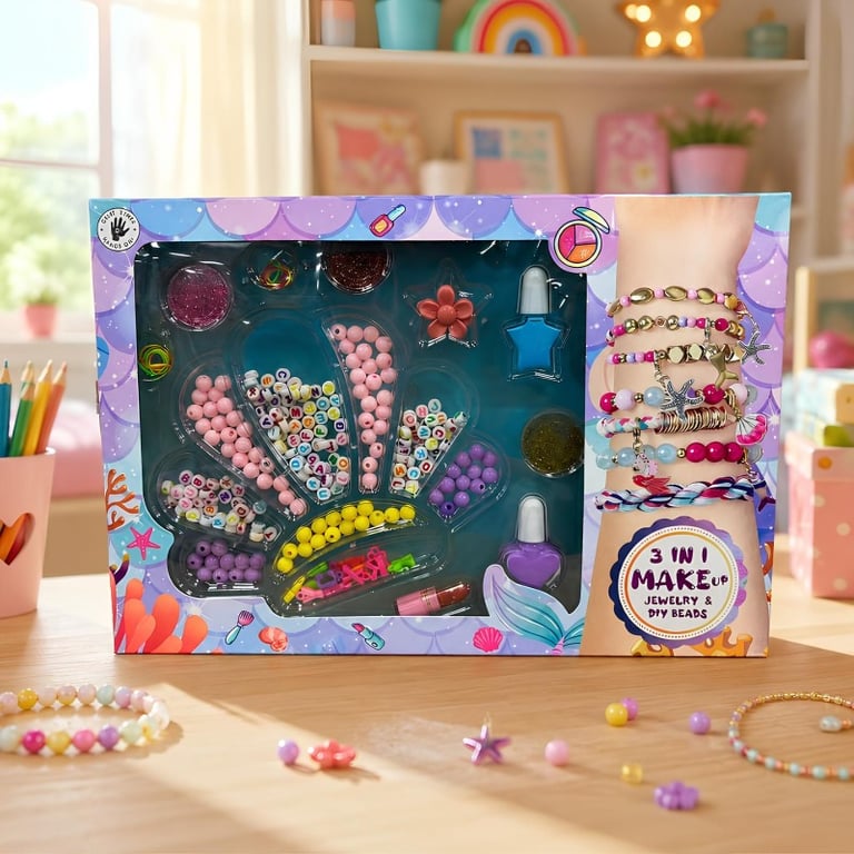 Kit De Miçanga E Manicure 3 Em 1 Jewelry