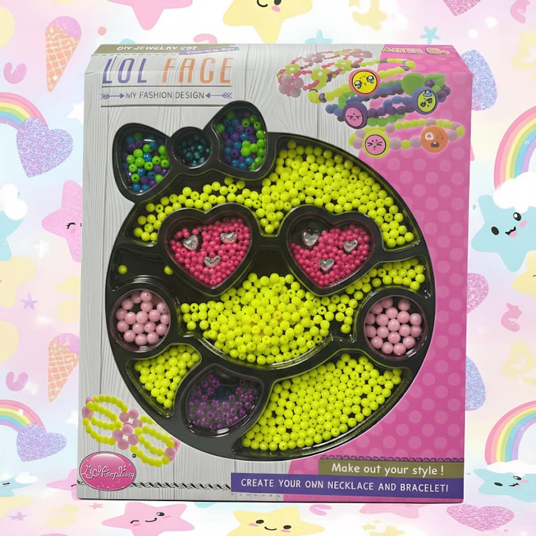 Kit De Miçangas Emoji Criação De Pulseiras E Colares