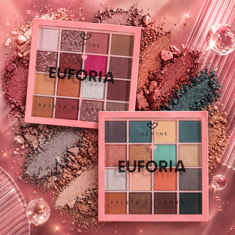 Paleta de Sombras 16 Cores Euforia Jasmyne 19,2g