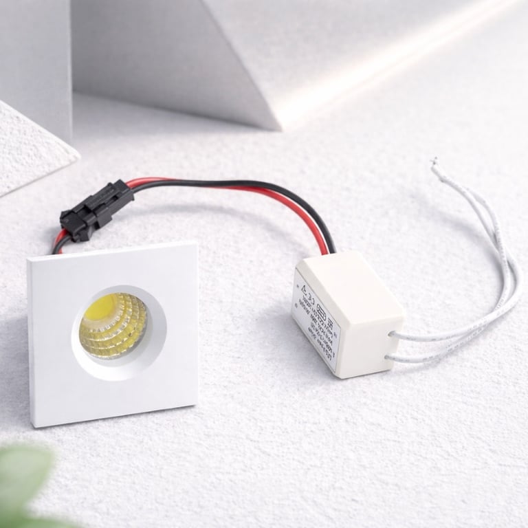 Mini Spot LED Quadrado 3W 3000k 3500k