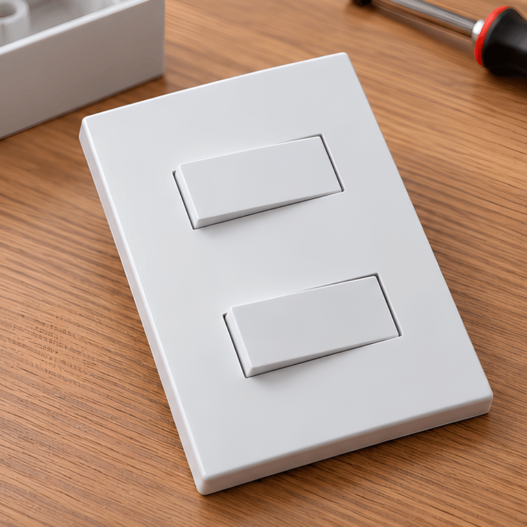Interruptor Paralelo Duplo Branco 10A Bivolt 250V com Duas Teclas para Acionamento Independente de Iluminação