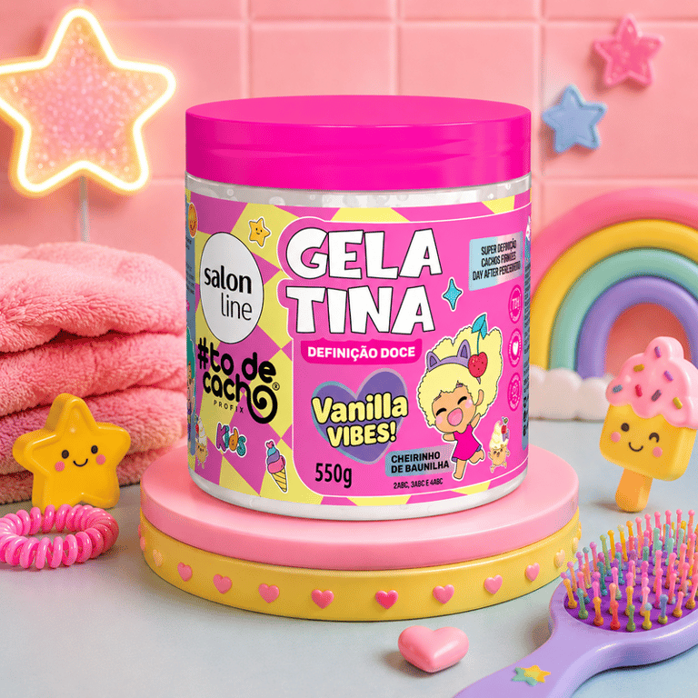Gelatina Capilar Definição Doce Vanilla Vibes #todecacho Kids Salon Line 550g