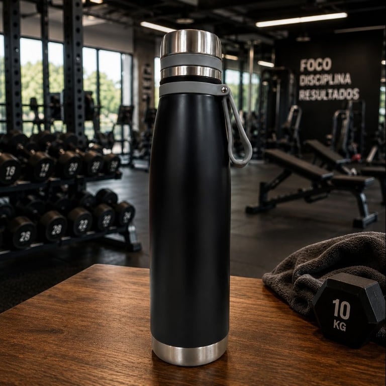 Garrafa Térmica Sport Academia Inox Portátil 850ml