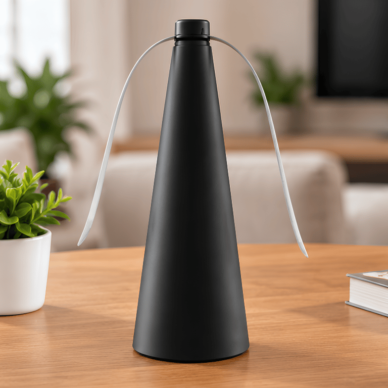 Ventilador Repelente de Mesa Compacto com Design Moderno para Ambientes Internos